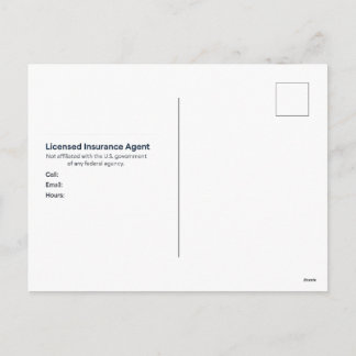 Medicare AEP 2026 Plan Review Postcard Feestdagenkaart