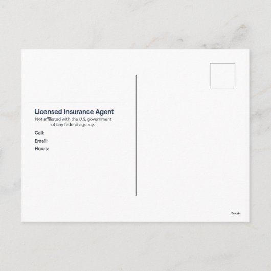 Medicare AEP 2026 Plan Review Postcard Feestdagenkaart (Achterkant)