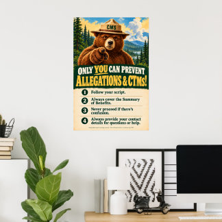 Medicare Agent Compliance Beer Verkoop Vloer Poste Poster