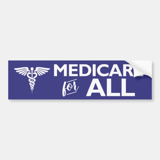 "Medicare for All" voor gezondheidszorg bumper sti Bumpersticker (Voorkant)