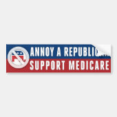 Medicare Healthcare Annoy A Republican Bumpersticker (Voorkant)