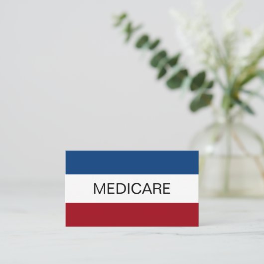 Medicare Insurance Agent Simple Visitekaartje (Staand voorkant)