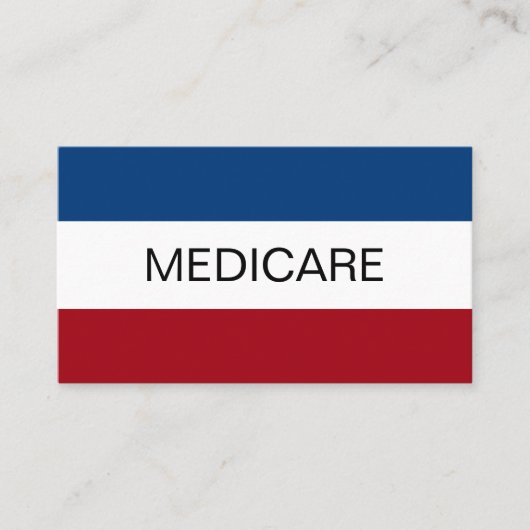 Medicare Insurance Agent Simple Visitekaartje (Voorkant)