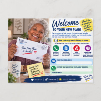 Medicare Nieuwe Inschrijving Welkom & Klantbehoud Briefkaart