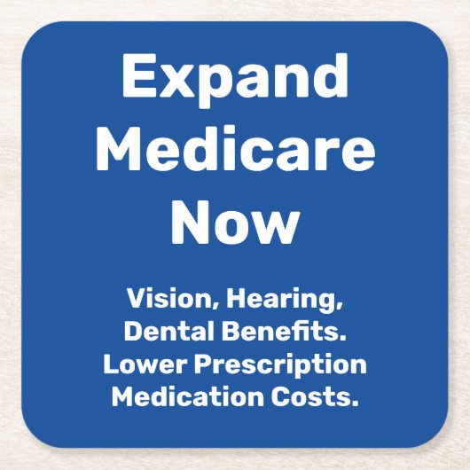 Medicare nu uitbreiden kartonnen onderzetters (Voorkant)