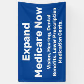 Medicare nu uitbreiden spandoek (Verticaal)