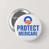Medicare Obama 2012 beschermen Ronde Button 5,7 Cm (Voorkant /achterkant)