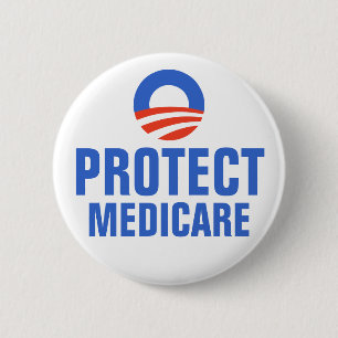 Medicare Obama 2012 beschermen Ronde Button 5,7 Cm