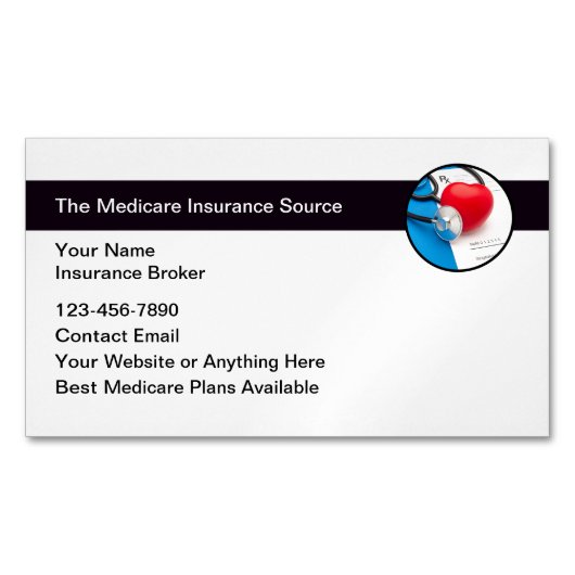 Medicare verzekeringsmakelaar magnetisch visitekaartje (Voorkant)