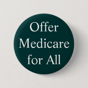 Medicare voor iedereen aanbieden ronde button 5,7 cm