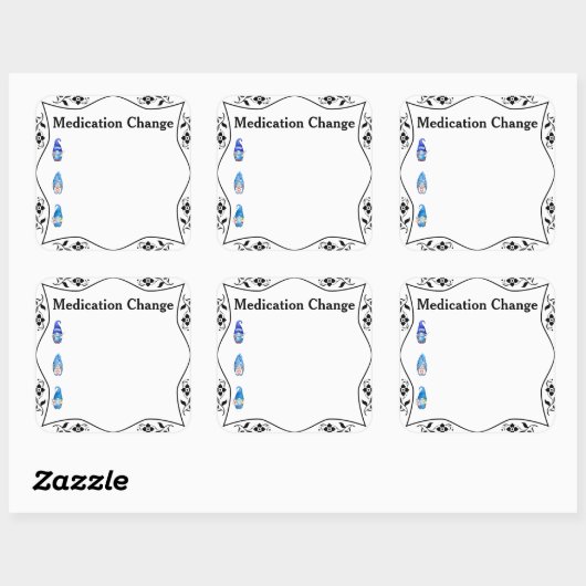 Medicatie Change Health Journal Vierkante Sticker (Vel)