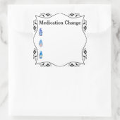 Medicatie Change Health Journal Vierkante Sticker (Tas)