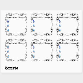 Medicatie Change Health Journal Vierkante Sticker
