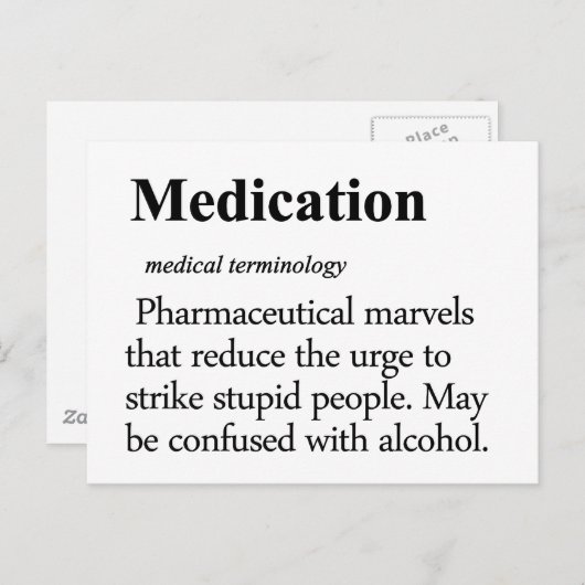 Medicatie Definitie Briefkaart (Voorkant / Achterkant)