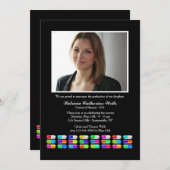 Medicatie Foto Afstuderen Uitnodiging (Voorkant / Achterkant)