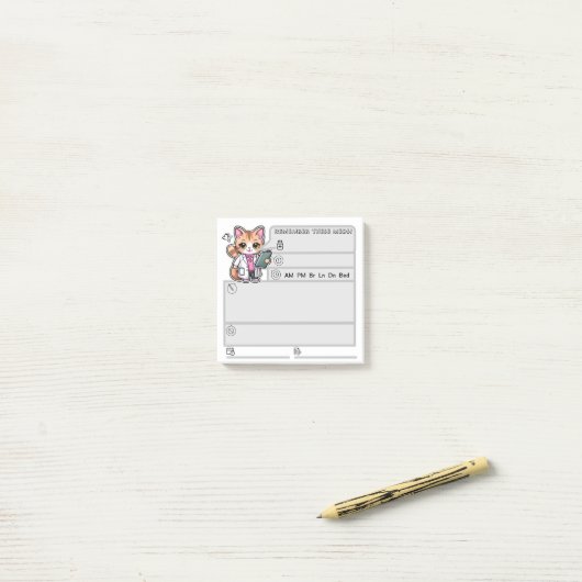 Medicatie Herinnering Post-it® Notes (Op bureau)