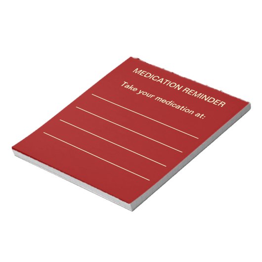 Medicatie Reminder-notebook Notitieblok (Linkerzijde)