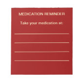 Medicatie Reminder-notebook Notitieblok (Voorkant)
