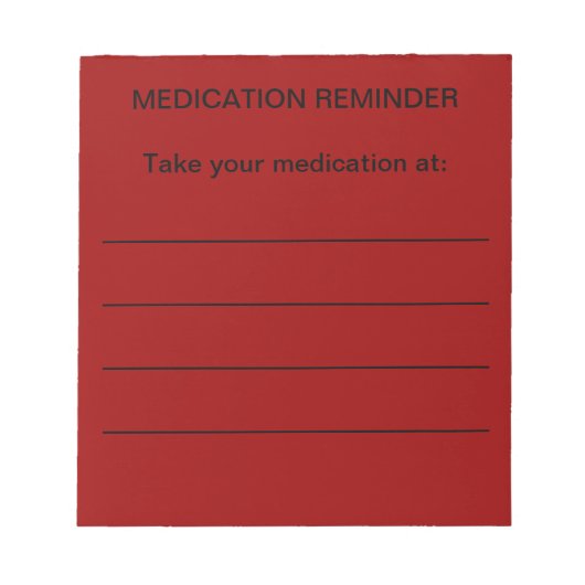 Medicatie Reminder-notebooks Notitieblok (Voorkant)