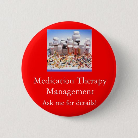 Medicatie Therapie Management, vraag me... Ronde Button 5,7 Cm (Voorkant)