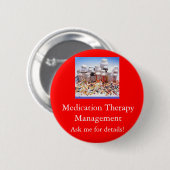 Medicatie Therapie Management, vraag me... Ronde Button 5,7 Cm (Voorkant /achterkant)