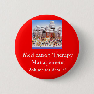 Medicatie Therapie Management, vraag me... Ronde Button 5,7 Cm