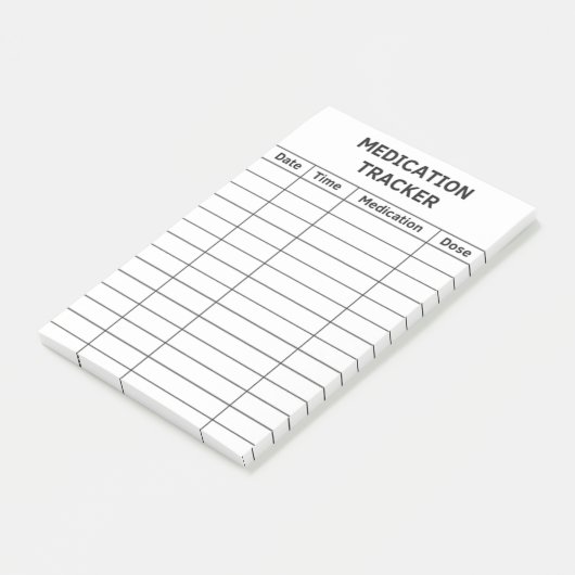 Medicatie Tracker Medical Checklist Post-it Notes (Schuin)