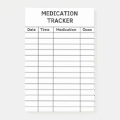 Medicatie Tracker Medical Checklist Post-it Notes (Voorkant)