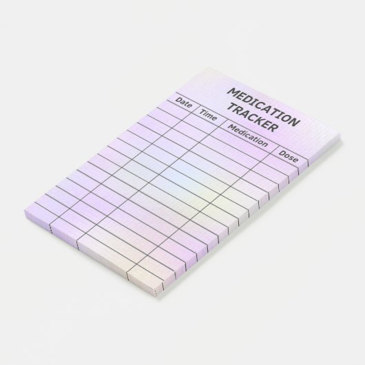 Medicatie Tracker Medical Checklist Post-it Notes (Schuin)