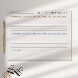 Medicatie Tracker Tearaway Notitieblok