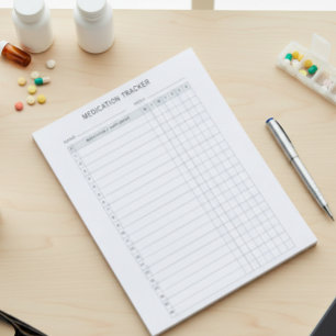 Medicatie Wekelijks Tracker Log Voorschrift Notitieblok