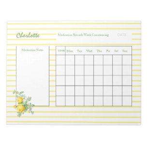 Medicatielogbestanden op maat notitieblok