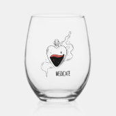 mediceren wijnglas zonder voet (Voorkant)