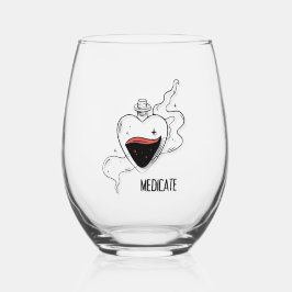 mediceren wijnglas zonder voet
