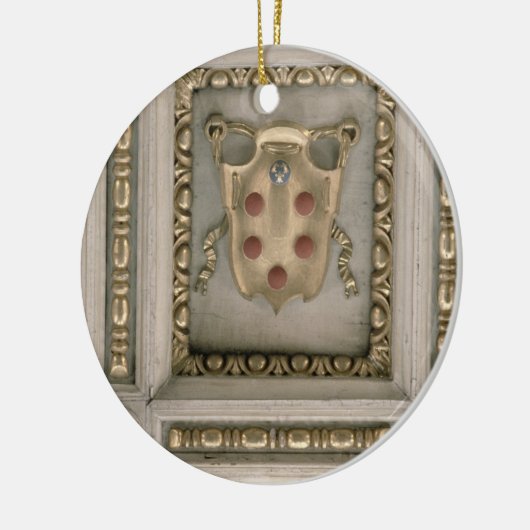 Medici-wapen, van de soffit van de kerk keramisch ornament (Links)
