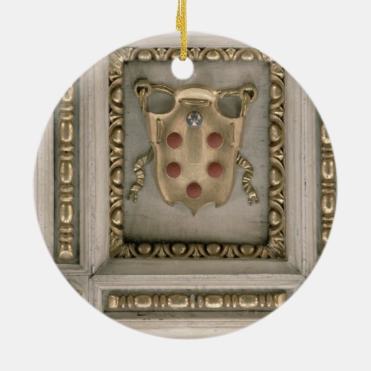 Medici-wapen, van de soffit van de kerk keramisch ornament (Achterkant)