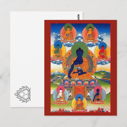 Medicijn Boeddha Tibetaans-Boeddhistisch Altaar Ka Briefkaart (Voorkant / Achterkant)