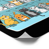 Medicijn voor geluk Katten cadeau voor mannen Vrou Poster (Hoek)