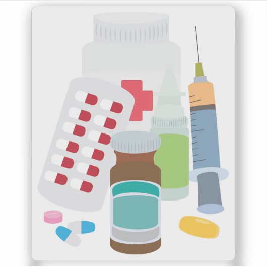 Medicijnen Sticker (Voorkant)
