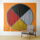 Medicijnenwiel Extra groot tapijt Wandkleed (In Situ (horizontaal))