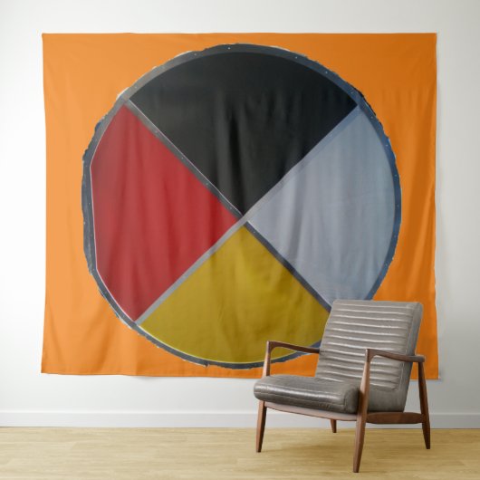 Medicijnenwiel Extra groot tapijt Wandkleed (In Situ (horizontaal))