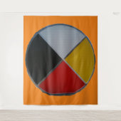 Medicijnenwiel Extra groot tapijt Wandkleed (Voorkant)