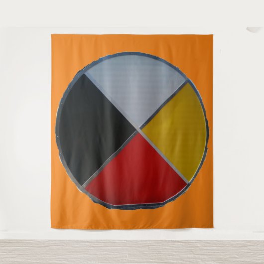 Medicijnenwiel Extra groot tapijt Wandkleed (Voorkant)