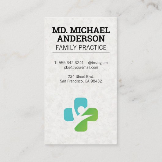 Medicijnlogo | Medisch Symbool Visitekaartje (Voorkant)