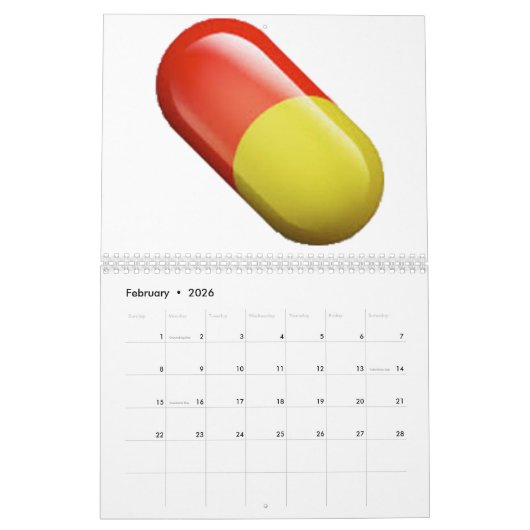 Medicijnpil - Emoji Kalender (Feb 2026)