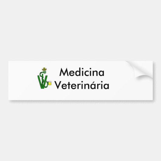 Medicina veterinária bumpersticker (Voorkant)