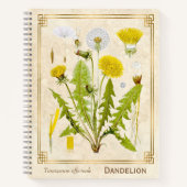  medicinale kruid Dandelion Bloem Botanisch Notitieboek (Voorkant)