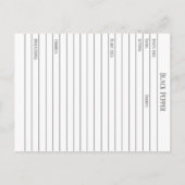 Medicinale kruid Materia Medica Herbal Study Kaart (Achterkant)