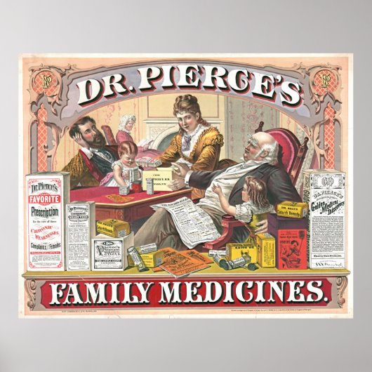 Medicine Ad 1874 Poster (Voorkant)