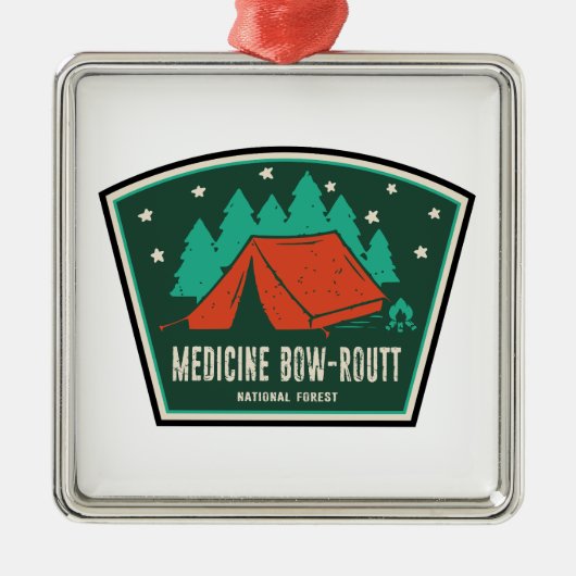 Medicine Bow-Routt National Forest Camping Metalen Ornament (Voorkant)